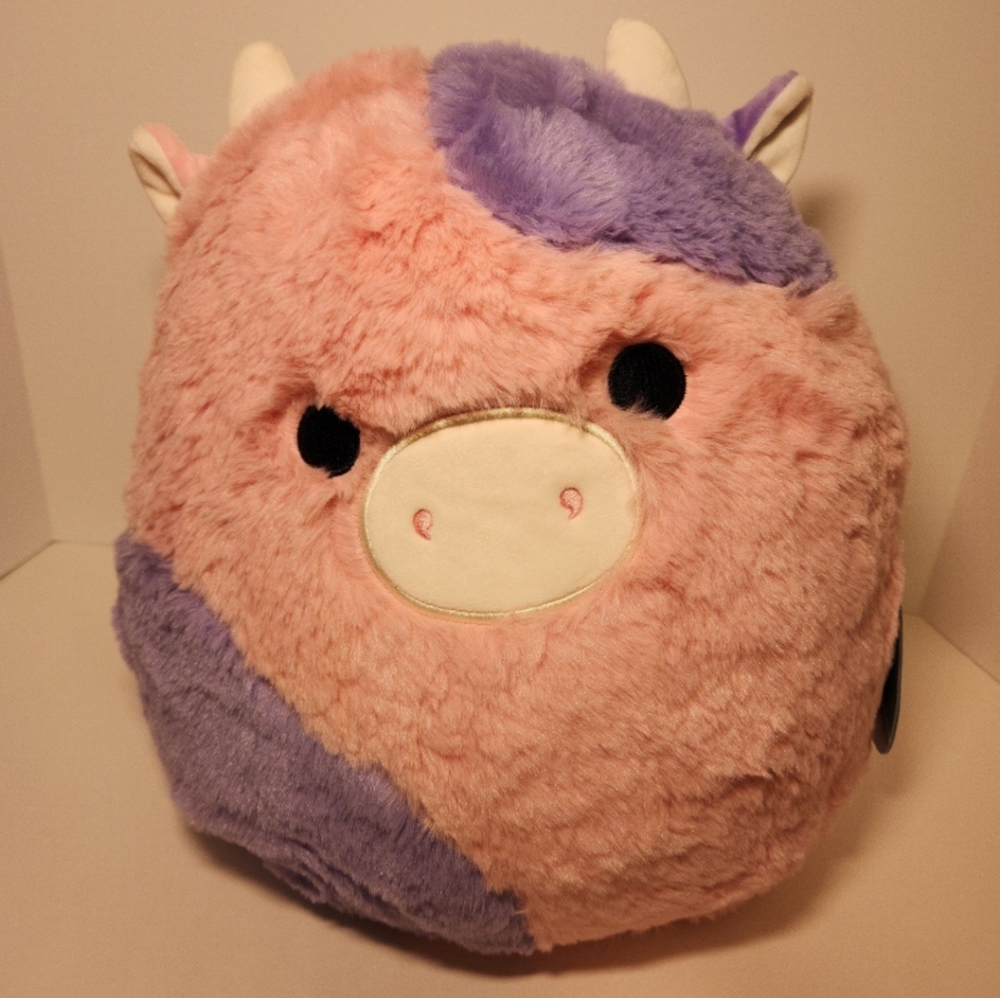Squishmallow Fuzz A Mallow 12" Patty The Cow BNWT